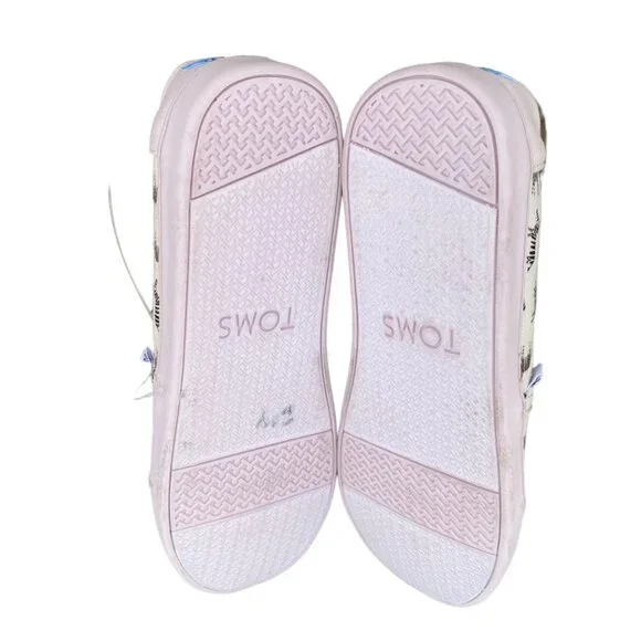 TOMS Zebra Print Slip-On Shoes Size 6 White Black Canvas Summer Travel - Picture 5 of 11